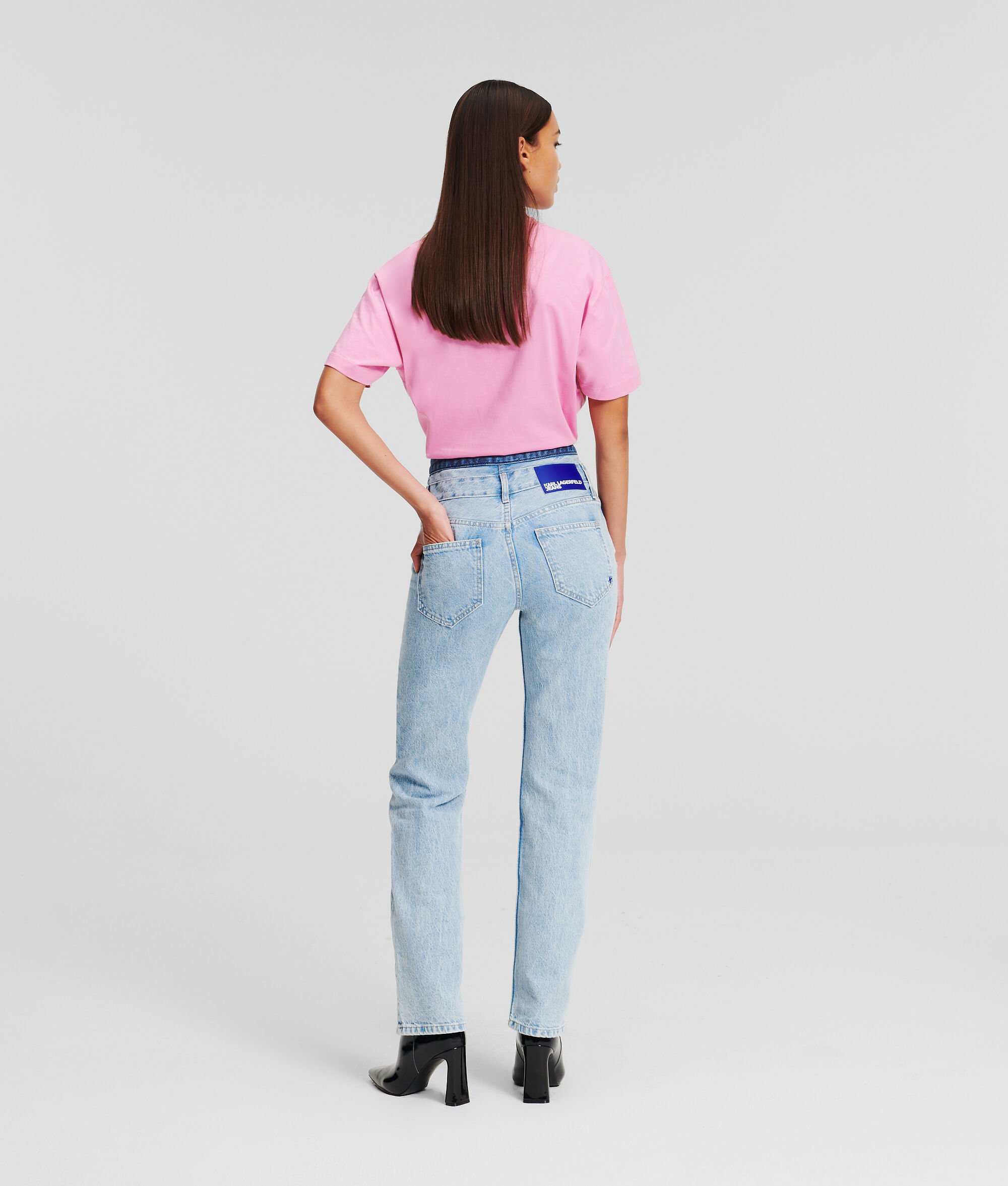 (image for) Timeless KLJ HIGH-RISE DOUBLE WAISTBAND STRAIGHT JEANS